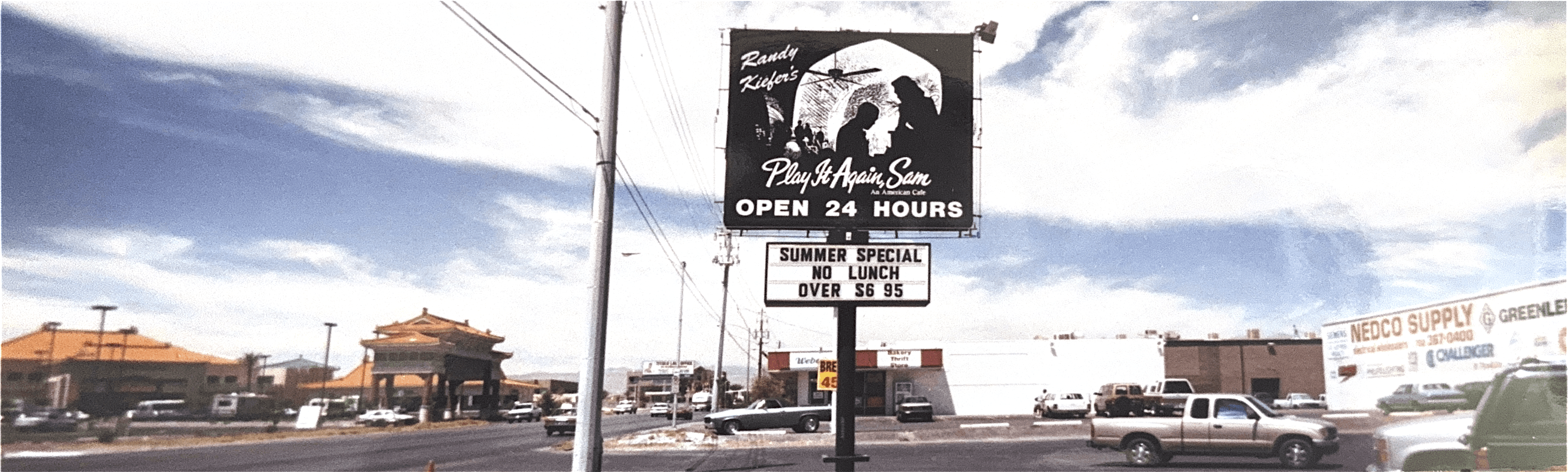 Mid-90s billboard advertising lunch prices